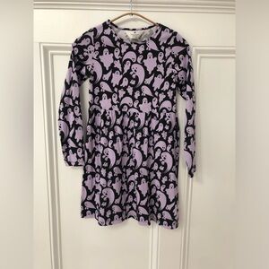 H&M Lavender Ghost Pattern Dress 8/10